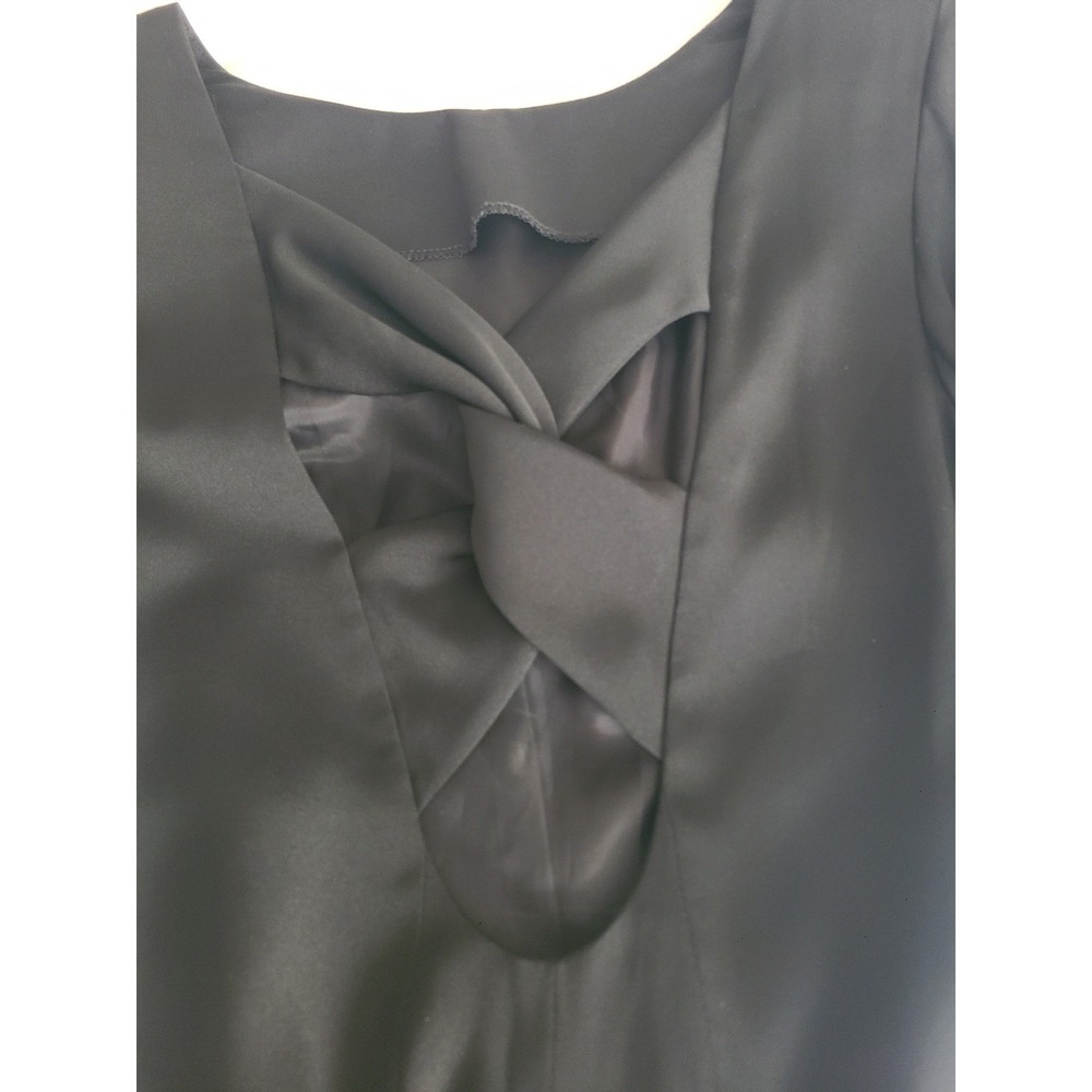 Vintage Talbots Steven Stolman Black Twist Back Cutout Sheath Dress Size 12 - Picture 10 of 16